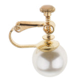 Maxbell 1 Pair U Shaped Faux Pearl Non Piercing Stylish Ear Clips Screw Back Gold - Aladdin Shoppers