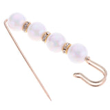 Maxbell Women Beaded Brooch Crystal Rhinestone Brooch Pin Clip Buckle Gift white - Aladdin Shoppers