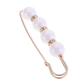 Maxbell Women Beaded Brooch Crystal Rhinestone Brooch Pin Clip Buckle Gift white - Aladdin Shoppers