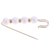 Maxbell Women Beaded Brooch Crystal Rhinestone Brooch Pin Clip Buckle Gift white - Aladdin Shoppers