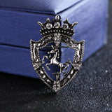 Maxbell Fancy Queen Crown Brooch Crystal Unicorn Racing Badge Brooch Antique Silver - Aladdin Shoppers