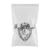Maxbell Fancy Queen Crown Brooch Crystal Unicorn Racing Badge Brooch Antique Silver - Aladdin Shoppers