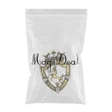 Maxbell Fancy Queen Crown Brooch Crystal Unicorn Racing Badge Brooch Antique Brass - Aladdin Shoppers