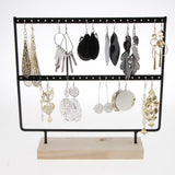 Maxbell 2 Pieces 44 Holes Earrings Organizer Holder Necklaces Jewelry Display Rack
