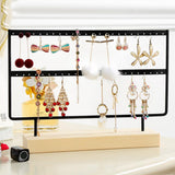 Maxbell 2 Pieces 44 Holes Earrings Organizer Holder Necklaces Jewelry Display Rack