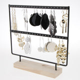 Maxbell 2 Pieces 44 Holes Earrings Organizer Holder Necklaces Jewelry Display Rack