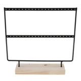 Maxbell 2x 24/44 Holes Black Earring Organizer Holder Necklace Jewelry Display Stand