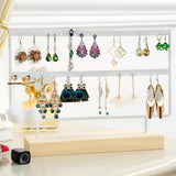 Maxbell 2 Pieces 44 Holes Earrings Organizer Holder Necklaces Jewelry Display Rack