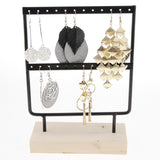Maxbell 2x 24/44 Holes Black Earring Organizer Holder Necklace Jewelry Display Stand