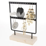 Maxbell 2x 24/44 Holes Black Earring Organizer Holder Necklace Jewelry Display Stand