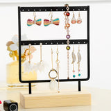 Maxbell 2x 24/44 Holes Black Earring Organizer Holder Necklace Jewelry Display Stand