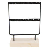 Maxbell 2x 24/44 Holes Black Earring Organizer Holder Necklace Jewelry Display Stand