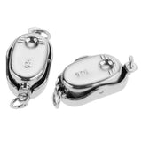 Maxbell 2pcs 925 Sterling Silver Connector Buckle Clasp for DIY Jewelry Makings - Aladdin Shoppers