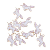 20 Pieces Unicorn Charms Pendant Findings Beads Jewelry Making Crafts Pink
