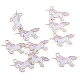 20 Pieces Unicorn Charms Pendant Findings Beads Jewelry Making Crafts Pink
