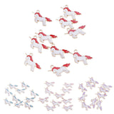 20 Pieces Unicorn Charms Pendant Findings Beads Jewelry Making Crafts Pink