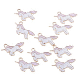 20 Pieces Unicorn Charms Pendant Findings Beads Jewelry Making Crafts Pink