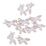 20 Pieces Unicorn Charms Pendant Findings Beads Jewelry Making Crafts Pink