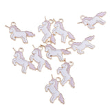 20 Pieces Unicorn Charms Pendant Findings Beads Jewelry Making Crafts Pink