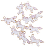 20 Pieces Unicorn Charms Pendant Findings Beads Jewelry Making Crafts Pink