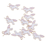 20 Pieces Unicorn Charms Pendant Findings Beads Jewelry Making Crafts Pink