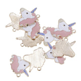 Enamel Unicorn Charm Pendants For Jewelry Making Necklace Bracelet DIY Craft Pink