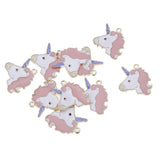 Enamel Unicorn Charm Pendants For Jewelry Making Necklace Bracelet DIY Craft Pink