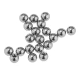 Maxbell 20PCS Stainless Steel Piercing Jewelry Replacement Ball 1.2X3mm Steel Color - Aladdin Shoppers