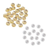 Maxbell 100 pcs 16mm Hollow Flower Bead Caps for Jewelry Making Gold - Aladdin Shoppers