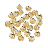 Maxbell Maxbell 100 pcs 16mm Hollow Flower Bead Caps for Jewelry Making  Gold