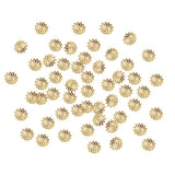 Maxbell 100 pcs 16mm Hollow Flower Bead Caps for Jewelry Making Gold - Aladdin Shoppers