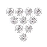 Maxbell 100 pcs 16mm Hollow Flower Bead Caps for Jewelry Making Silver - Aladdin Shoppers