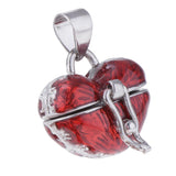 Maxbell 4 Pieces Locket Heart Cremation Keepsake Urn Pendant Human Pet Memorial