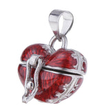 Maxbell 4 Pieces Locket Heart Cremation Keepsake Urn Pendant Human Pet Memorial