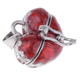 Maxbell 4 Pieces Locket Heart Cremation Keepsake Urn Pendant Human Pet Memorial