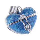 Maxbell 4 Pieces Locket Heart Cremation Keepsake Urn Pendant Human Pet Memorial