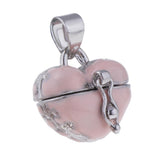 Maxbell 4 Pieces Locket Heart Cremation Keepsake Urn Pendant Human Pet Memorial