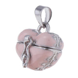 Maxbell 4 Pieces Locket Heart Cremation Keepsake Urn Pendant Human Pet Memorial