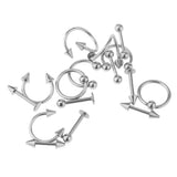 Maxbell 32 Pieces 16g Stainless Steel Assorted Eyebrow Ear Lip Navel Ring  Piercing