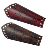 Maxbell Gothic Letters Leather Bandage Gauntlet Bracelet Wristband Cuff Band Red - Aladdin Shoppers