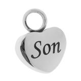 Maxbell 2 Piece Memorial Stainless Steel Heart Urn Pendant Cremation Ash Gift Son