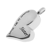 Maxbell 2 Pieces Brother Sister Forever In My Heart Stainless Steel Heart Pendant