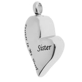 Maxbell 2 Pieces Brother Sister Forever In My Heart Stainless Steel Heart Pendant