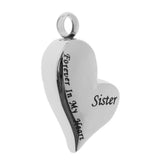 Maxbell 2 Pieces Brother Sister Forever In My Heart Stainless Steel Heart Pendant