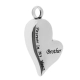 Maxbell 2 Pieces Brother Sister Forever In My Heart Stainless Steel Heart Pendant