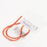 Maxbell 1 Strand Shining Surface Loose Beads Red Agate Stone Beads DIY Crafts 4mm