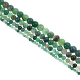 Maxbell 1 Strand Loose Beads Round Natural Stone Agate Beads DIY Crafts 4mm