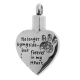 Maxbell 2 Pcs Stainless Steel Heart Shape Pet Urn Ashes Pendant Memorial Cremation