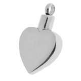 Maxbell 2 Pcs Stainless Steel Heart Shape Pet Urn Ashes Pendant Memorial Cremation