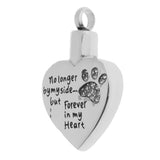 Maxbell 2 Pcs Stainless Steel Heart Shape Pet Urn Ashes Pendant Memorial Cremation